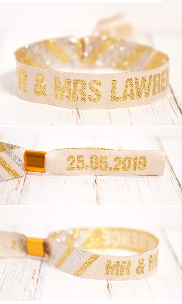 Wedding Wristbands Fabric glitter design Wedding Wristbands Fabric glitter design