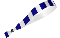 Blauw-witte gestreepte stof