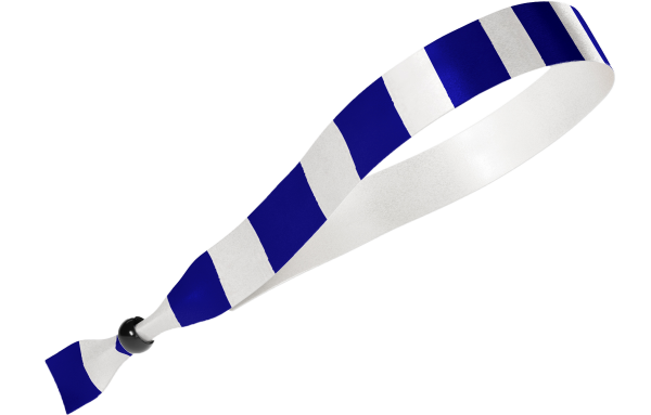 Blauw-witte gestreepte stof