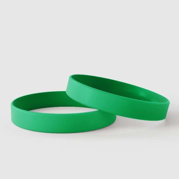 Effen groen - Effen siliconen polsbandjes