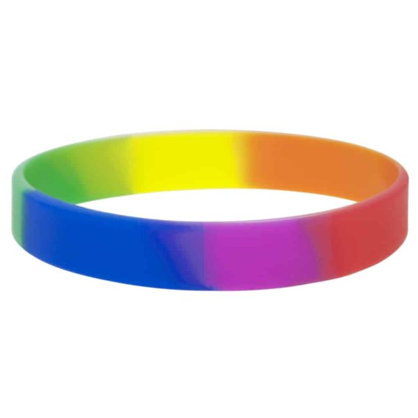 Effen regenboog siliconen polsbandjes in Nederland