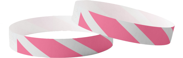 Effen Tyvek Gestreept Roze