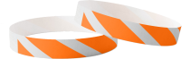 Onbedrukt Tyvek Gestreept Oranje