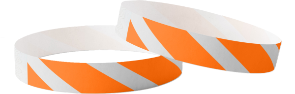 Onbedrukt Tyvek Gestreept Oranje