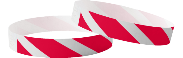 Effen Tyvek Gestreept Rood