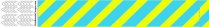 Effen Tyvek gestreept blauw en geel