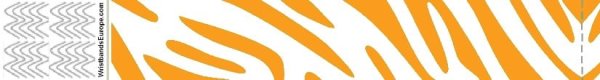 Effen Tyvek Zebra Oranje Polsbandjes