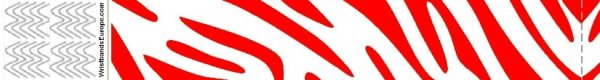 Effen Tyvek Zebra Rode Polsbandjes