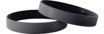 Effen zwarte polsbandjes - Effen siliconen polsbandjes