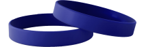 Effen donkerblauwe siliconen polsbandjes