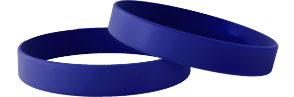 Effen donkerblauwe siliconen polsbandjes