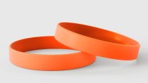 Effen oranje - Effen siliconen polsbandjes