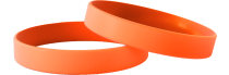 Effen oranje - Effen siliconen polsbandjes
