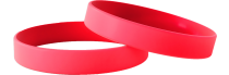 Effen Rood - Effen siliconen polsbandjes