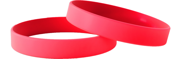 Effen Rood - Effen siliconen polsbandjes