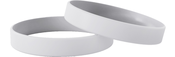 Effen Wit - Effen siliconen polsbandjes