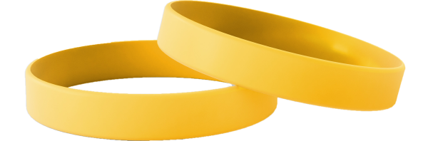 Effen Geel - Effen siliconen polsbandjes