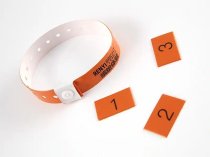 Bedrukte vinylpolsbandjes - Met tabjes
