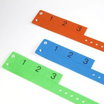 Bedrukte vinylpolsbandjes - Met tabjes